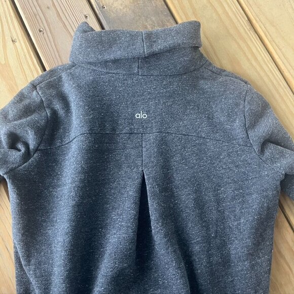 Alo Haze Cowlneck Sweatshirt Gray Cozy Small - Picture 10 of 11